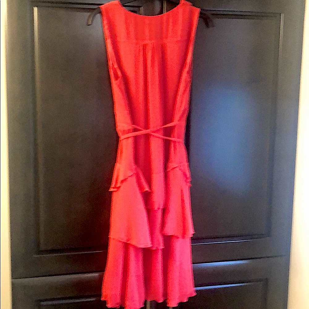 Jacob midi dress, sleeveless corset top with ruching in front and ruffles - Picture 4 of 10